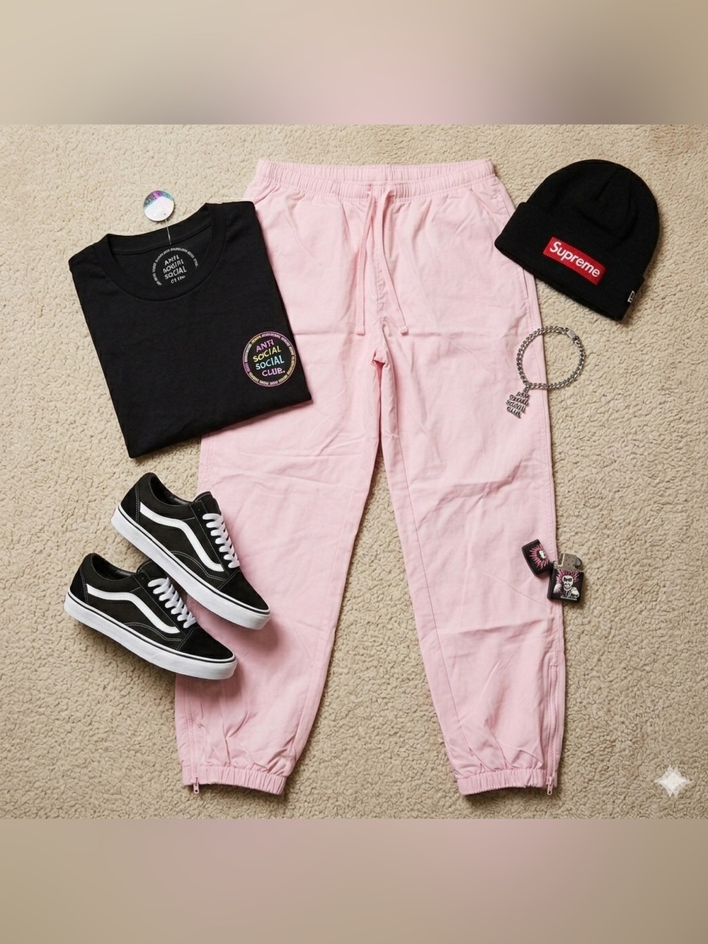 Supreme Warm Up Pants Pale Pink FW21 | Size M | NWOT